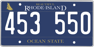 RI license plate 453550