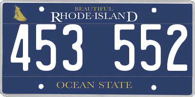 RI license plate 453552
