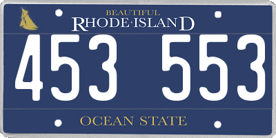 RI license plate 453553