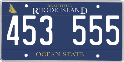 RI license plate 453555