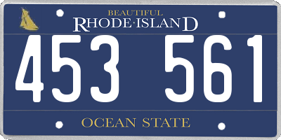 RI license plate 453561