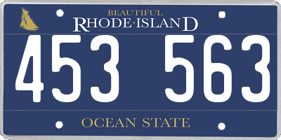 RI license plate 453563