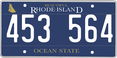 RI license plate 453564