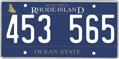 RI license plate 453565