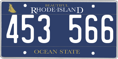 RI license plate 453566