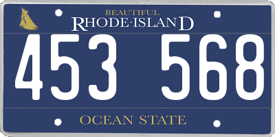RI license plate 453568