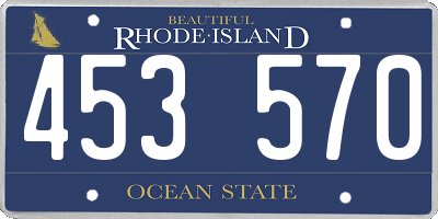 RI license plate 453570