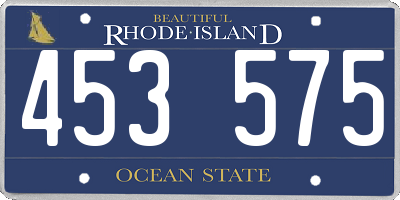 RI license plate 453575