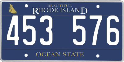 RI license plate 453576