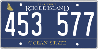 RI license plate 453577