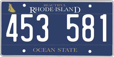RI license plate 453581
