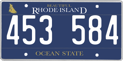 RI license plate 453584