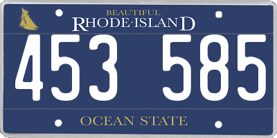 RI license plate 453585