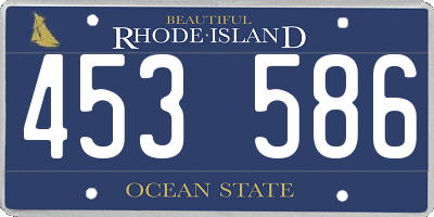 RI license plate 453586