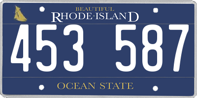 RI license plate 453587