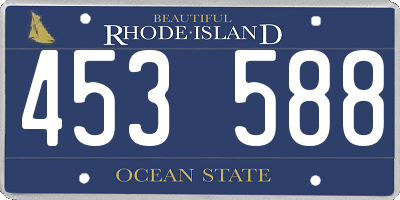 RI license plate 453588
