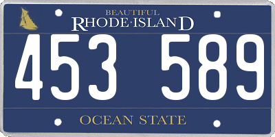 RI license plate 453589