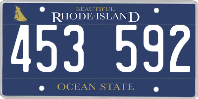 RI license plate 453592