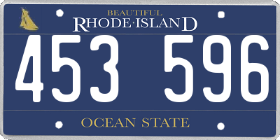 RI license plate 453596