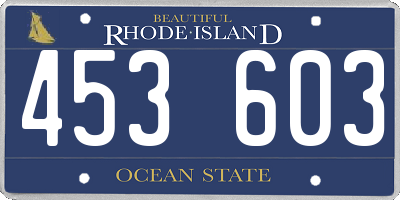 RI license plate 453603