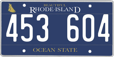RI license plate 453604