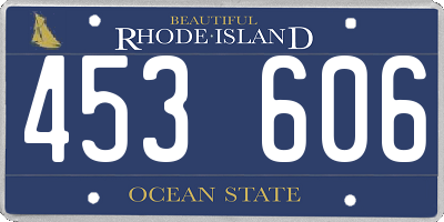 RI license plate 453606