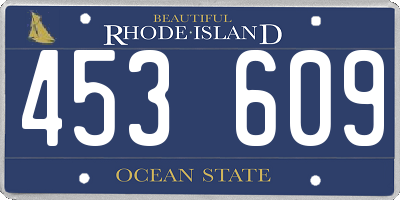 RI license plate 453609