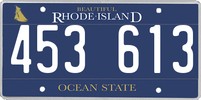 RI license plate 453613