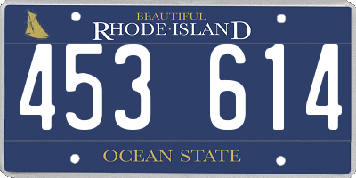 RI license plate 453614
