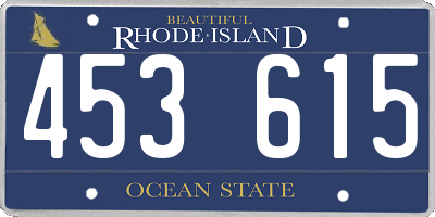 RI license plate 453615