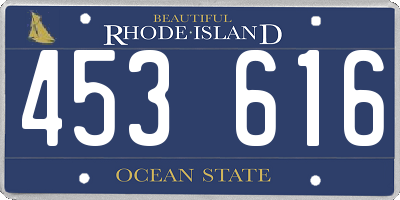 RI license plate 453616