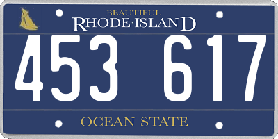 RI license plate 453617