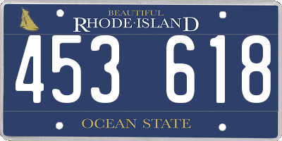 RI license plate 453618