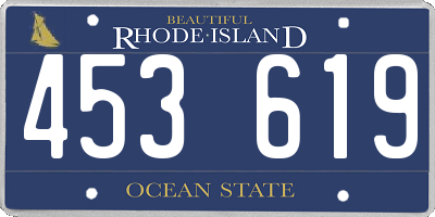 RI license plate 453619