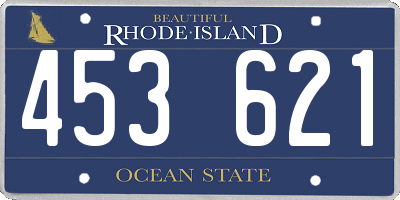 RI license plate 453621