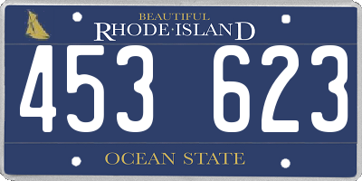 RI license plate 453623