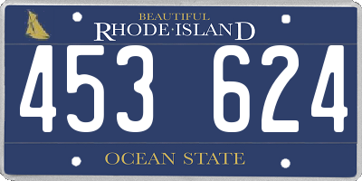 RI license plate 453624