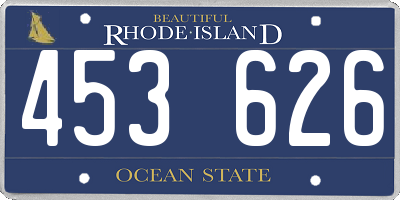 RI license plate 453626