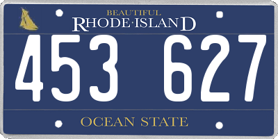 RI license plate 453627