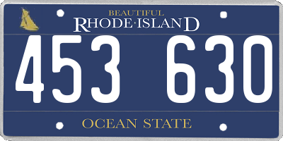RI license plate 453630