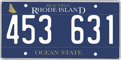 RI license plate 453631