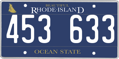 RI license plate 453633