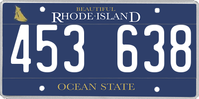 RI license plate 453638
