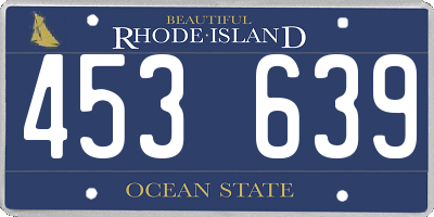 RI license plate 453639