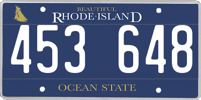 RI license plate 453648
