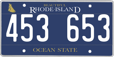 RI license plate 453653