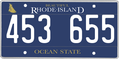 RI license plate 453655