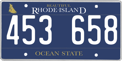 RI license plate 453658