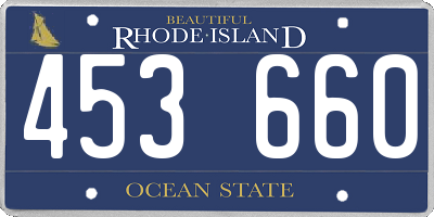 RI license plate 453660