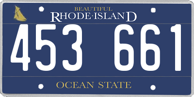 RI license plate 453661